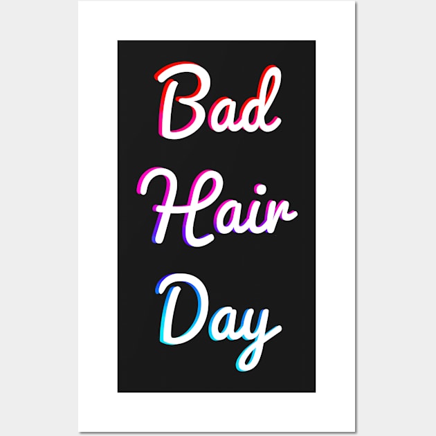 Bad Hair Day rainbow aesthetic Wall Art by SubtleSplit